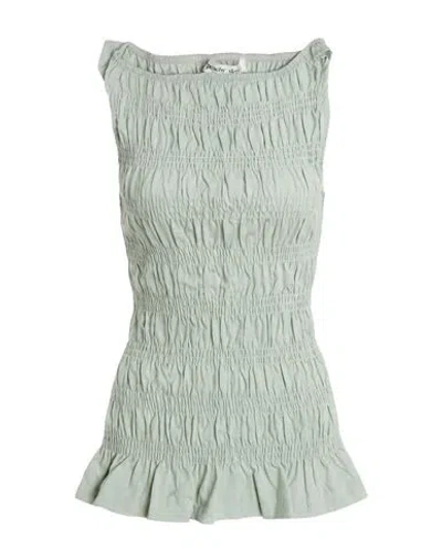 Peachy Den Woman Top Light Green Size Xs Nylon
