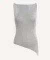 Peachy Den Womens Boat-neck Metallic Woven Top Silver In Gray