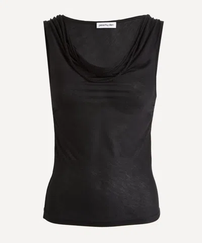 Peachy Den Women's Blanche Cowl-neck Top In Black