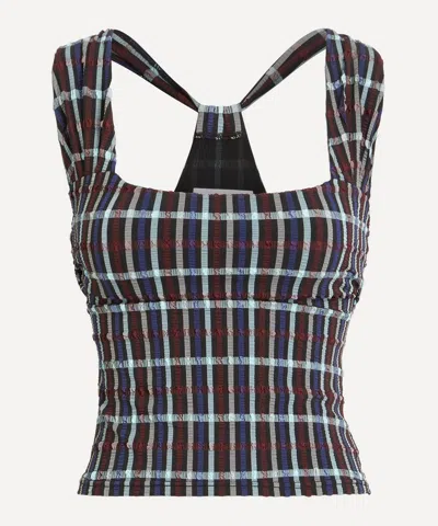 Peachy Den Women's Cindy Racer Back Liquorice Top