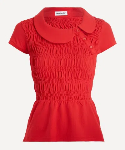 Peachy Den Women's Ferdinand Polo Shirt In Red