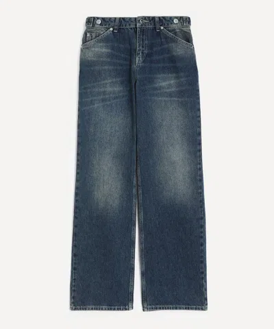 Peachy Den Women's Goldie Wide-leg Jeans In Dark Fade In Blue