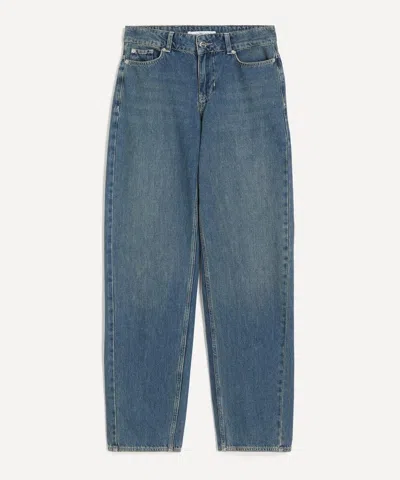 Peachy Den Women's Joan Soft Barrel Fade Jeans In Blue