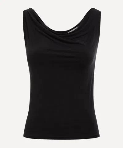 Peachy Den Women's Kylie Graphite Cowl-neck Top