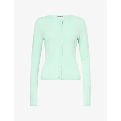 Peachy Den Womens Everyday Knitted Cardigan Spearmint