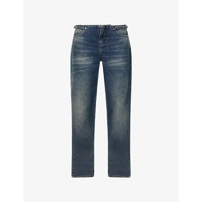 Peachy Den Womens  Stevie Low-rise Denim Jeans In Blue