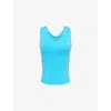 Peachy Den Womens Kylie Cross Back Stretch-woven Top Ocean
