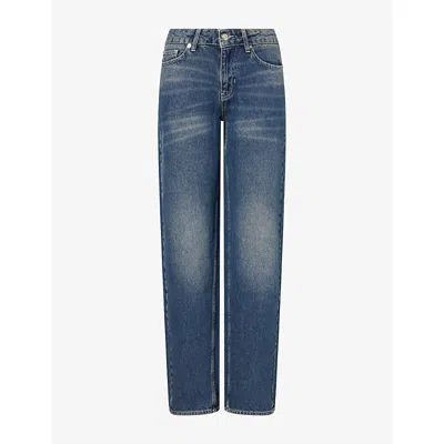 Peachy Den Womens  Joan Wide-leg Denim Jeans In Blue