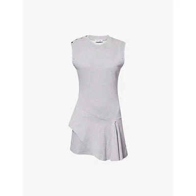 Peachy Den Womens Grey Joni Sleeveless Stretch-jersey Skort Dress In Gray