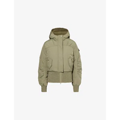 Peachy Den Womens Sandy Padded Shell Bomber Jacket Khaki | ModeSens