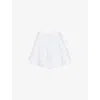 Peachy Den Womens Dylan Pleated Cotton-poplin Mini Skirt Porcelain In White