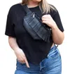 Peachy Keen The Saddy Belt Bag With Fringe In Black In Black