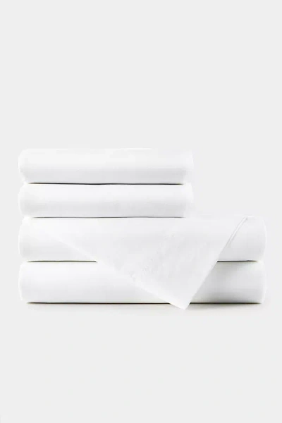 Peacock Alley 40 Winks Washed Percale Sheet Set In White