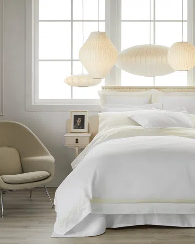 Peacock Alley 420 Thread Count Soprano Trim Euro Sham In White