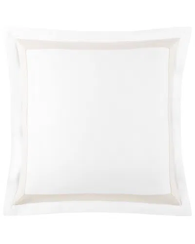 Peacock Alley 420 Thread Count Soprano Trim Euro Sham In White