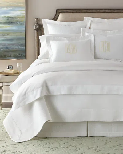 Peacock Alley Queen Angelina Pique Coverlet In Pearl