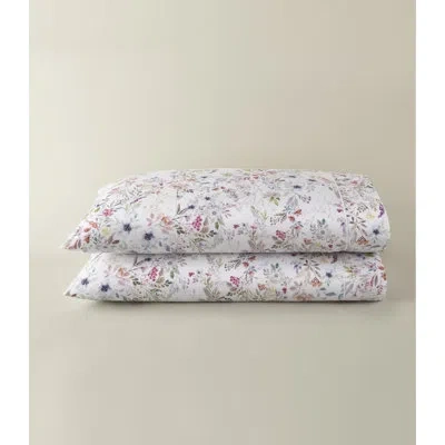 Peacock Alley Chloe Floral Percale Pillow Case Set In White,green,blue,pink,purple
