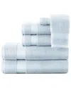 Peacock Alley Diamond 6pc Towel Set In Blue