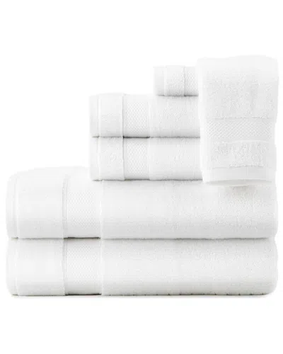 Peacock Alley Diamond 6pc Towel Set In White