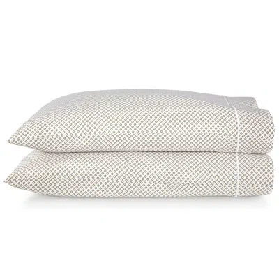 Peacock Alley Emma 300 Thread Count Geometric Egyptian-quality Cotton Sateen Pillowcase In Linen
