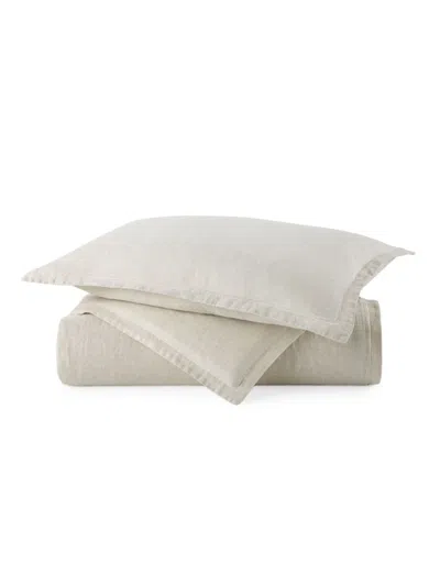 Peacock Alley European Washed Linen Duvet Cover & Sham Collection In Natural