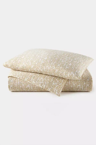 Peacock Alley Fern Percale Duvet Cover In Brown