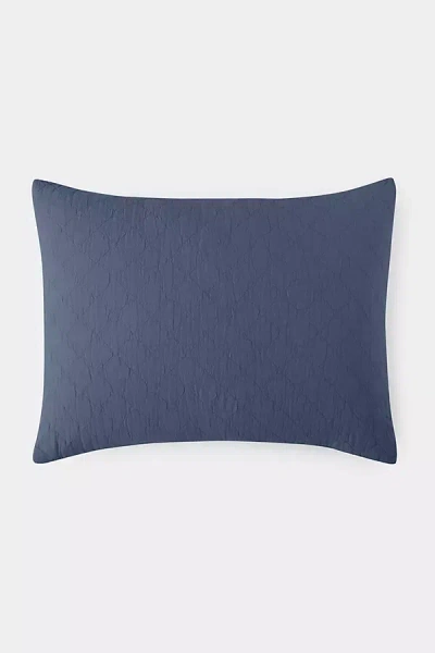 Peacock Alley Heritage Stonewashed Linen Sham In Blue