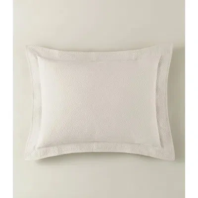 Peacock Alley Montauk Linen/white/pearl/platinum 100% Cotton Piece Sham