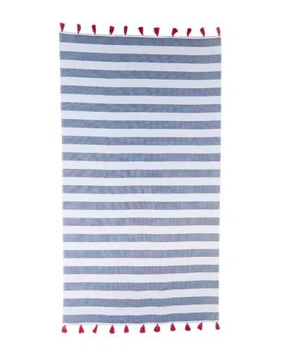 Peacock Alley Seagrass Beach Towel In Blue