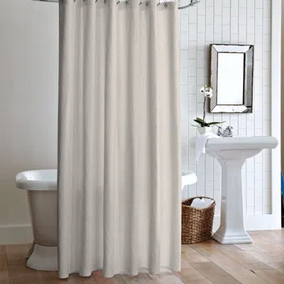 Peacock Alley Vienna Cotton Single Shower Curtain In Ecru
