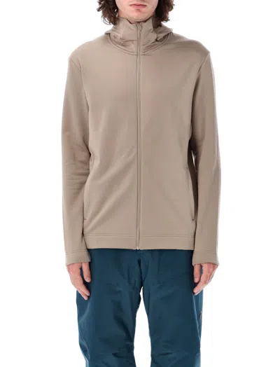 PEAK PERFORMANCE BEIGE RIDER TECH ZIP HOODED JACKET