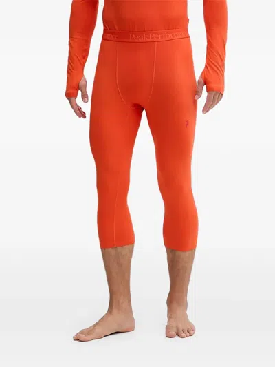 Peak Performance Cropped Leggings In Orange