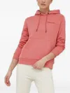 Peak Performance Embroidered-logo Hoodie In Pink