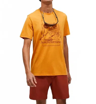 Peak Performance Explore Logo Tee In Desert Blow In Multi