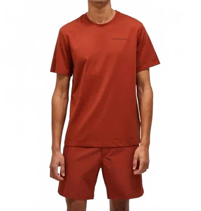 Peak Performance Explore Logo Tee In Spiced In Brown
