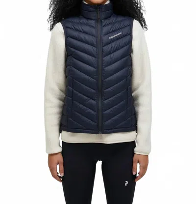 Peak Performance Frost Down Vest In Black In Blue