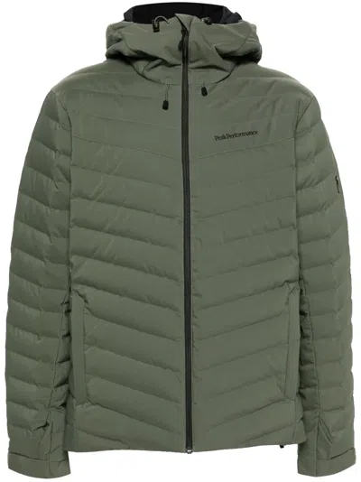 Peak Performance Frost Quilted Ski Jacket In Green