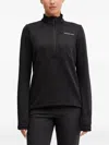 Peak Performance Half-zip Moc-neck Sweatshirt In Black