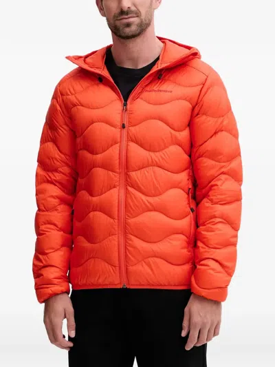 Peak Performance Helium Hooded Padded Jacket In Red