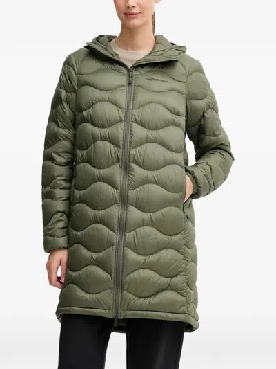 Peak Performance Helium Hooded Quilted Parka In Green