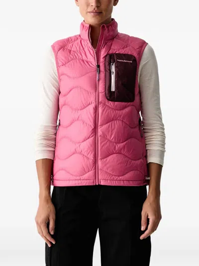 Peak Performance Helium Quilted Gilet In Pink