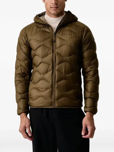Peak Performance Helium Quilted Hooded Jacket In Brown