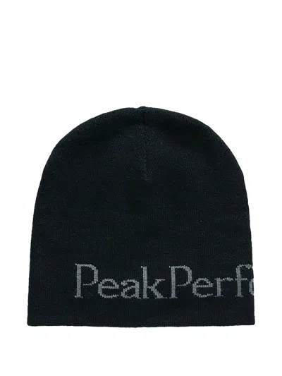 Peak Performance Logo-embroidered Beanie Hat In Black