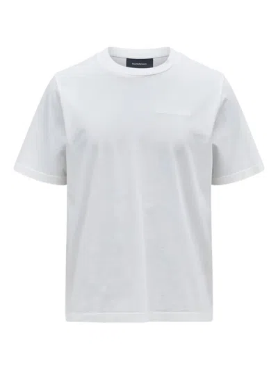 Peak Performance Logo-embroidered T-shirt In Neutral