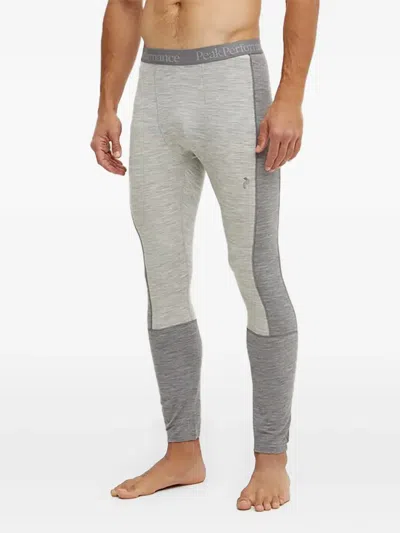Peak Performance Logo-waistband Ski Leggings In Gray