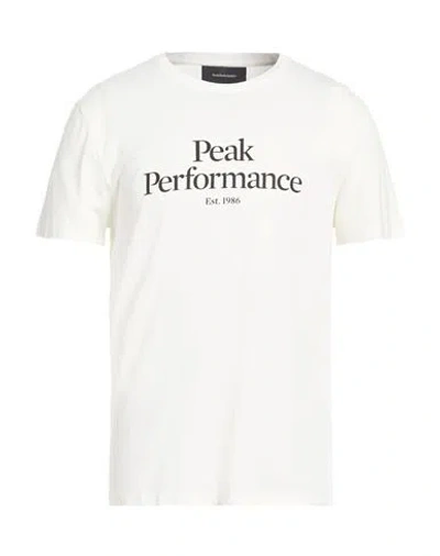 Peak Performance Man T-shirt Off White Size Xl Cotton In Multi