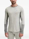 Peak Performance Panelled Long-sleeve Base Layer In Gray