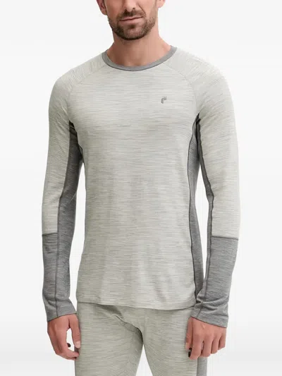 Peak Performance Panelled Long-sleeve Base Layer In Gray