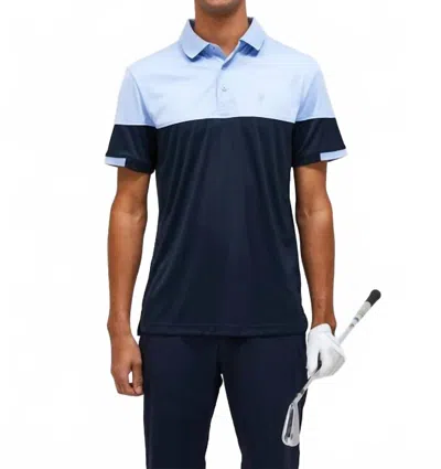 Peak Performance Player Block Polo In White/salute Blue