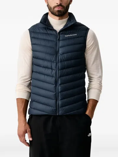 Peak Performance Quilted Gilet In Blue